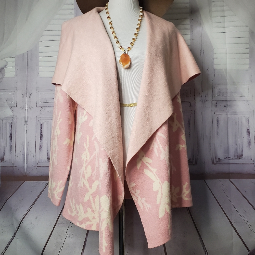 MAGNOLIA GRACE SIZE L PINK CARDIGAN SWEATEโฆ - Picture 1 of 11